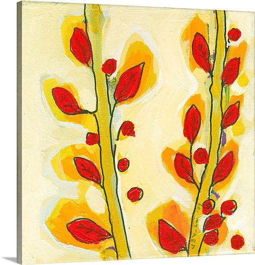 « no. 3 » par jennifer lommers,, reproduction d’art sur toile Leaf Study, H 20 po x l 20 po x P 1,25 po