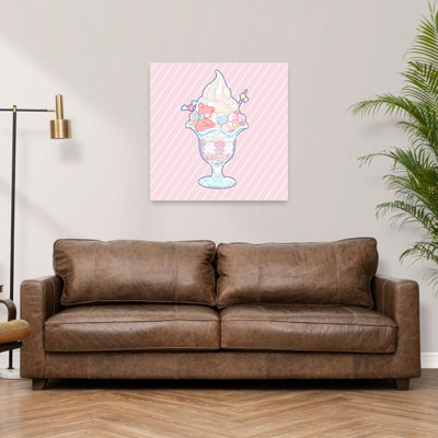 «Pastel Bear Parfait», impression d'art fantaisiste coloré, paysage, paysage mural