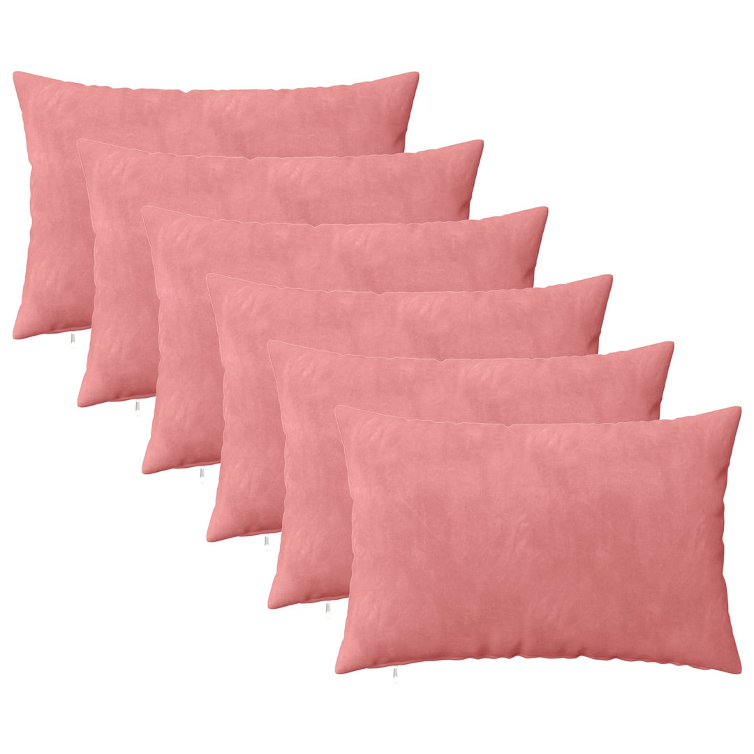 vidaXL - Cushion Cover - Velvet - Pink - 70 x 50 cm - 6 Pack - Image 2