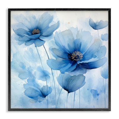  «Mystical Blue Poppies», art de la giclée encadrée par Irena Orlov