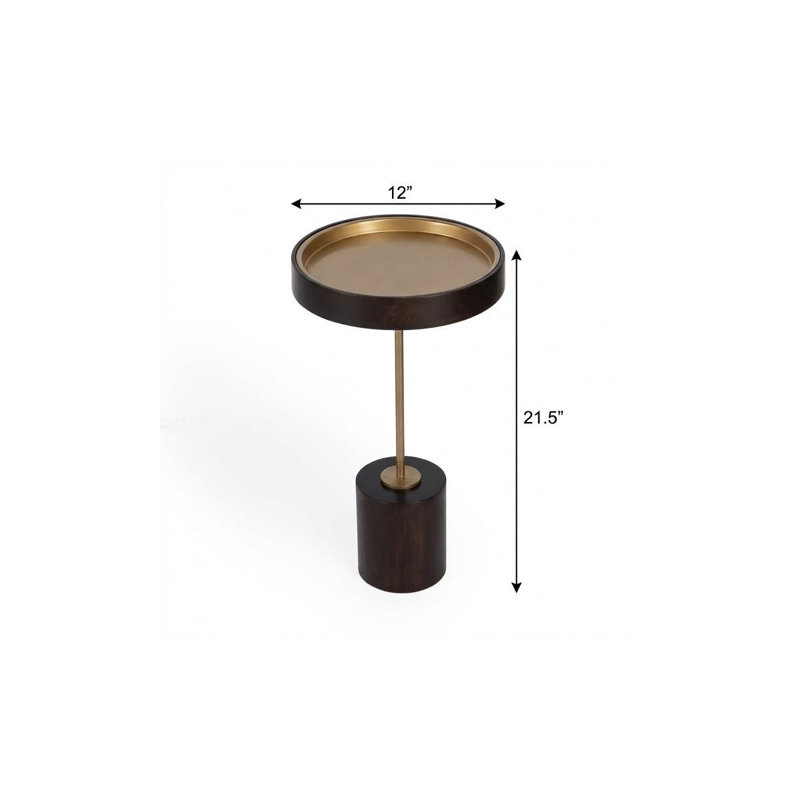  Table de bout ronde 22 po Glam