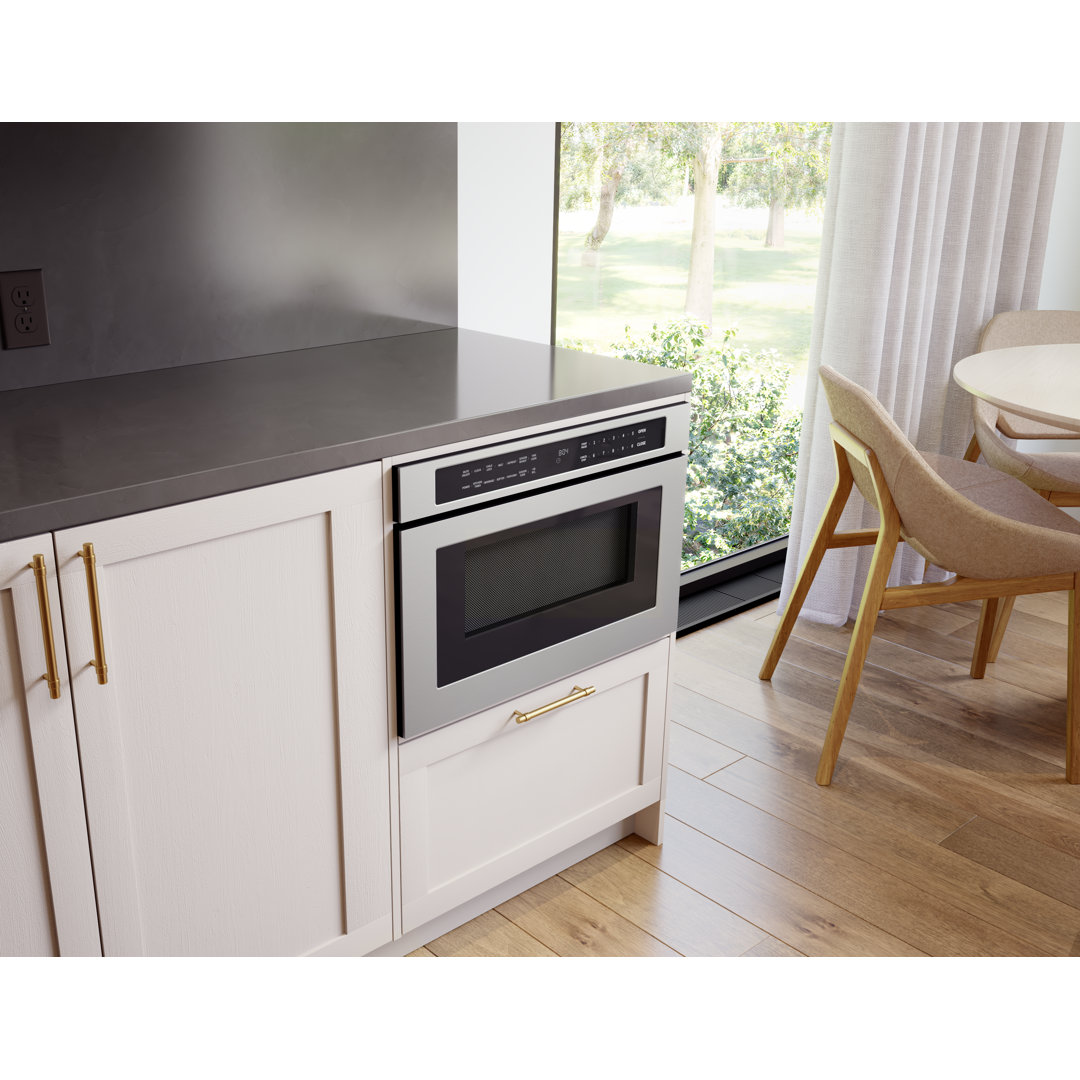 Zephyr 30 In. Built-In Microwave Drawer In Stainless Steel with Sensor Cooking Zephyr