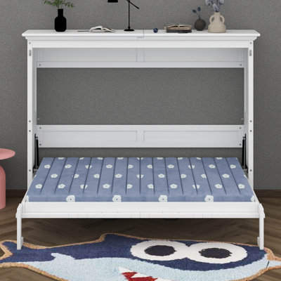 Armoire-lit escamotable en bois avec tablette, lit escamotable Farmhouse, peut être pliée en armoire