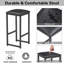 Ensemble de table de bar 3 pièces avec plateau gris, tablettes de rangement et tabourets en cuir PU - Ensemble de salle à manger pour petit espace-610614398