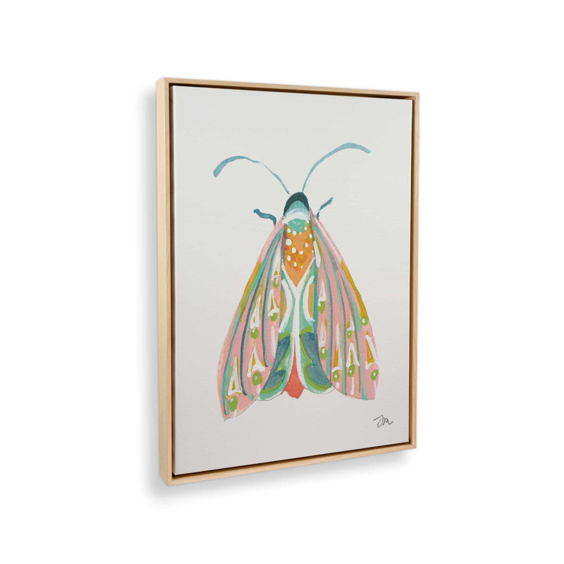 «Fancy Moth II» par Jessica Mingo, reproduction d'art, L 24 po x H 32 po, Framed Canvas, Tanné