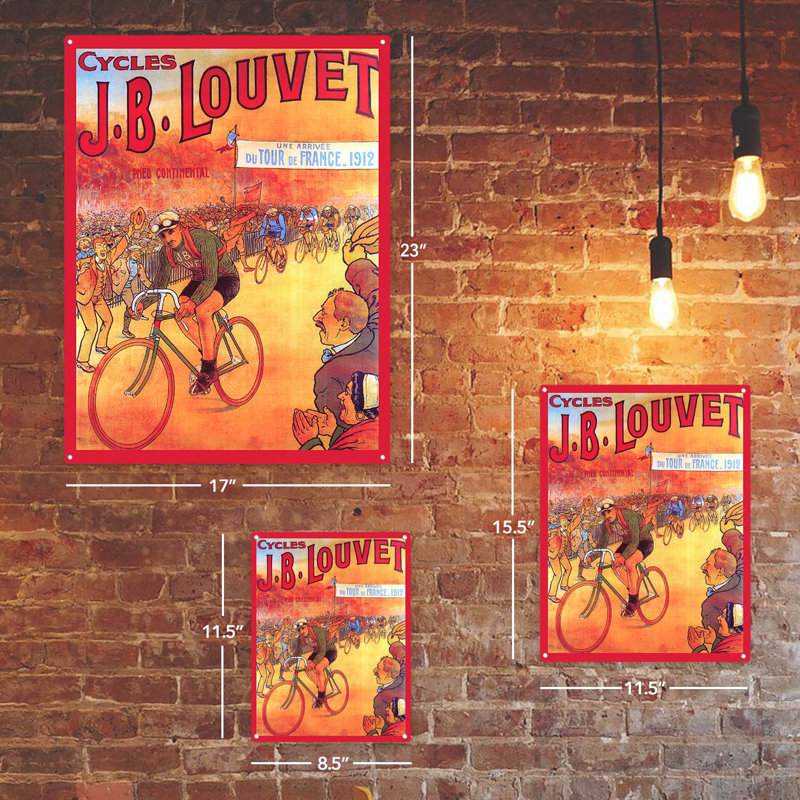 Louvet Cycles, impression sur métal