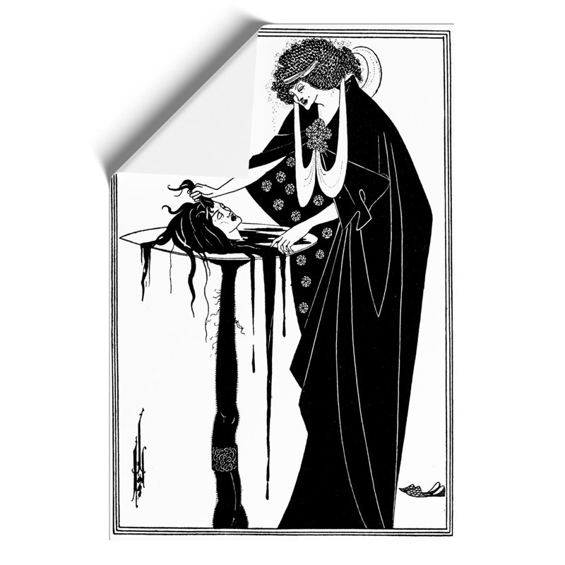 A Tragedy in Act One by Aubrey Beardsley - Frameless Print, 30cm H x 21cm W x 0.1cm D