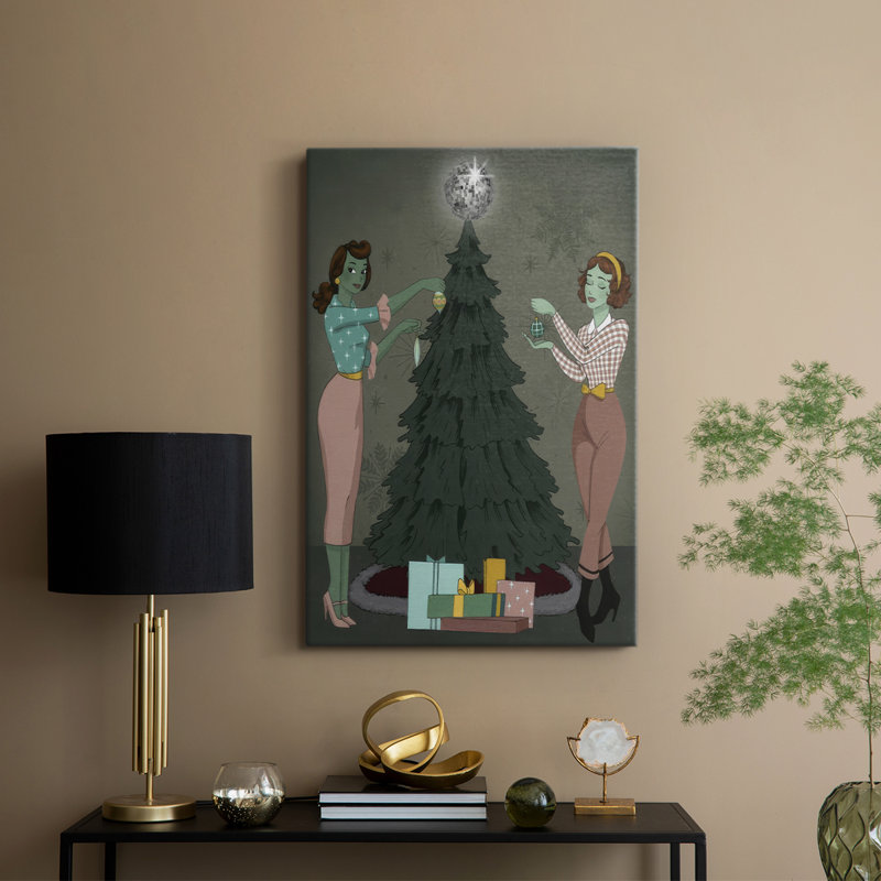 Futur Noël II - Cavas enveloppés de galerie, H 12 po x l 8 po