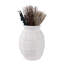 Kenith Vase Paper Mache Raised Grid Texture Modern Casual Home Decor For Living Room Bedroom Office - White-58191961
