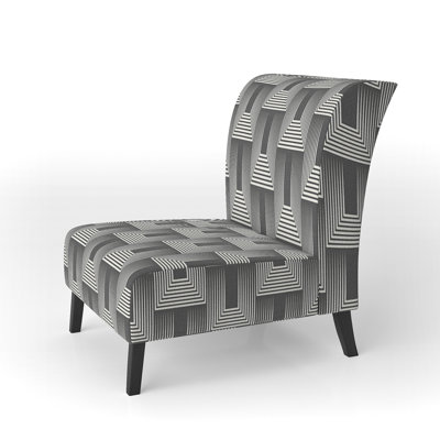 Fauteuil de chambre rembourré Mid-Century Mimimal