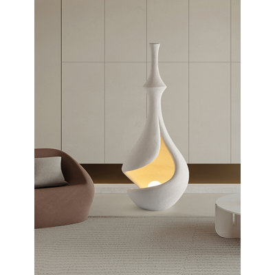 Wabi-sabi Style High-Density Polystyrene Floor Lamp