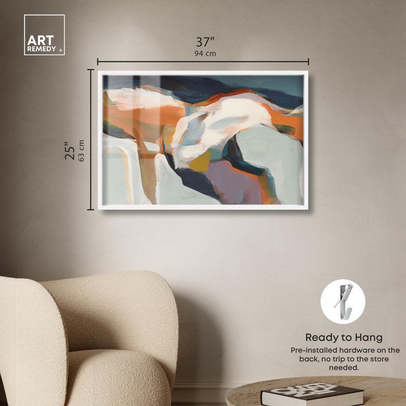 «Stillness Maelstrom II» par Art Remedy, H 25 po x l 37 po, Blanc