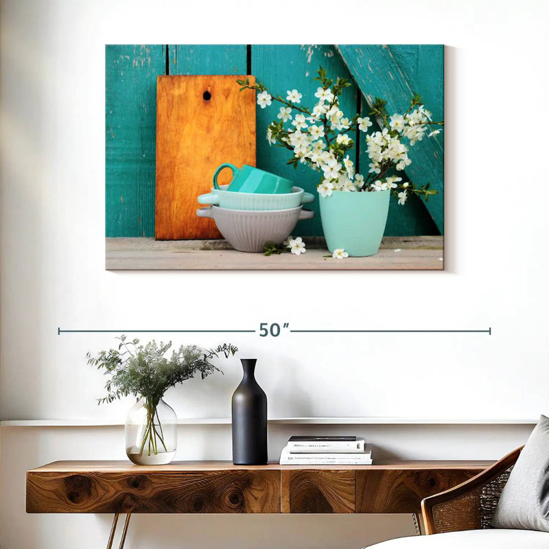 Bols et vase Senne Turquoise, H 26 po x l 39 po