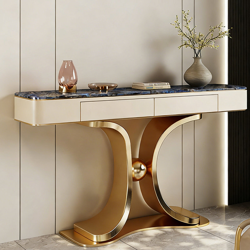 Console luxueuse de style italien, H 33,5 po x l 63 po x P 13,8 po