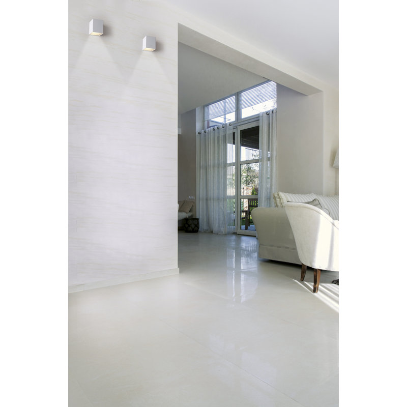 LED Flush Mounted Sconce, White, 10.5cm H x 5.5cm W x 5.5cm D