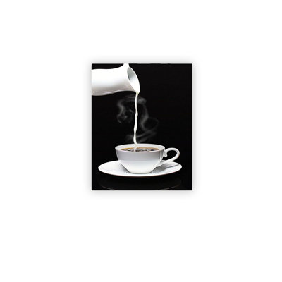 Black and White Picture Home Decor Modern Aesthetic Canvas Poster for Coffee Bar Kitchen Decor, 20L x 16W
