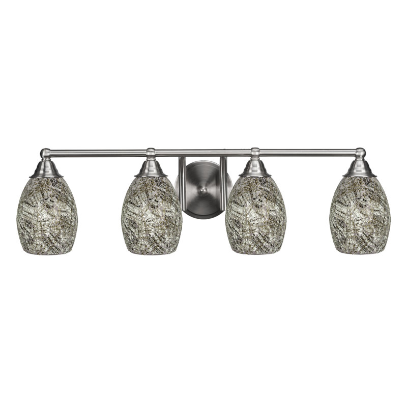 Michell 4-Light Bath Bar, Brushed Nickel