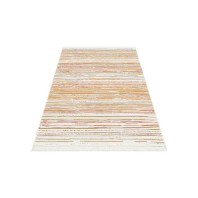 Premium Flatweave Cotton Area Rug, 4.0 x 5.9 Feet | 100% Cotton, 1.1 Lbs/Sq Ft | No Pile, Machine Washable at 86°F | Easy to Clean with Vacuum & Carpet Spot Remover | Ideal for Living Room, Bedroom, and Dining Areas