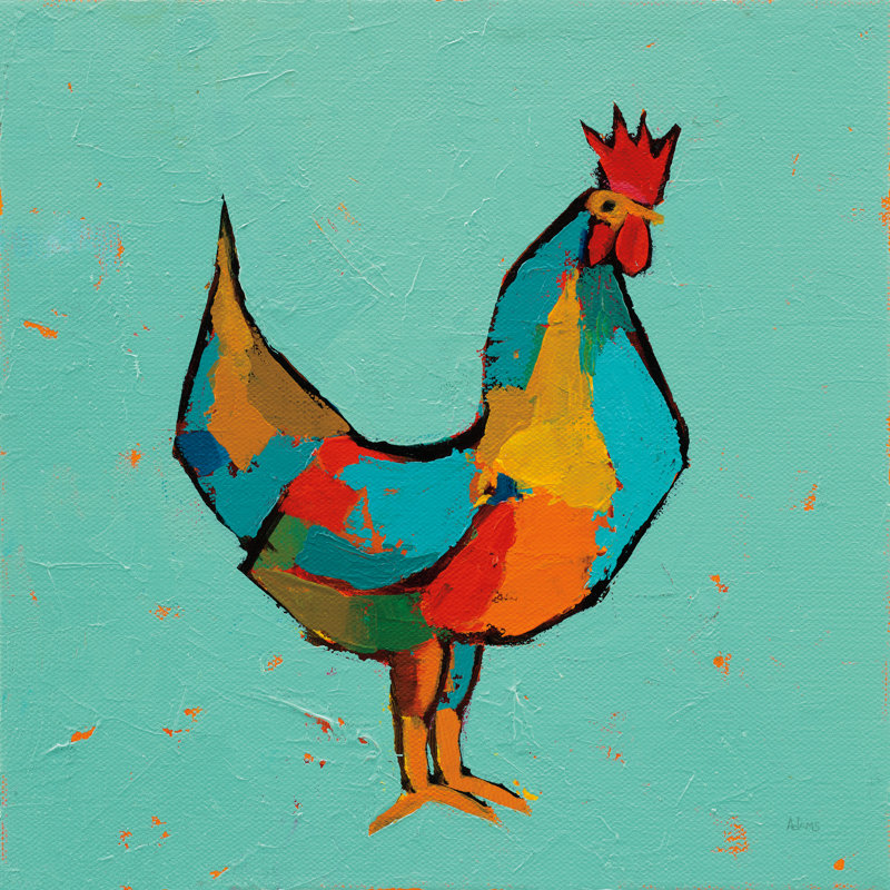 The Strutter by Phyllis Adams - Wrapped Canvas Painting, 30cm H x 30cm W