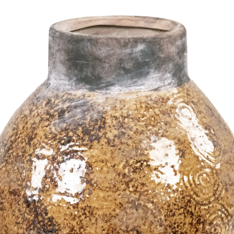 Anisca Stoneware Table Vase, 10.5" H x 7" W x 7" D