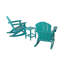 Chaise Adirondack à bascule en plastique avec table Laguna-985718978