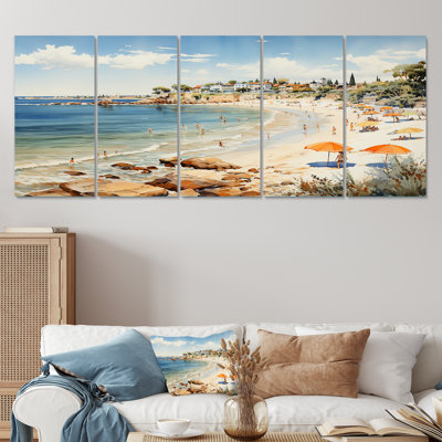 Ensemble d'art mural rétro 5 jours plage