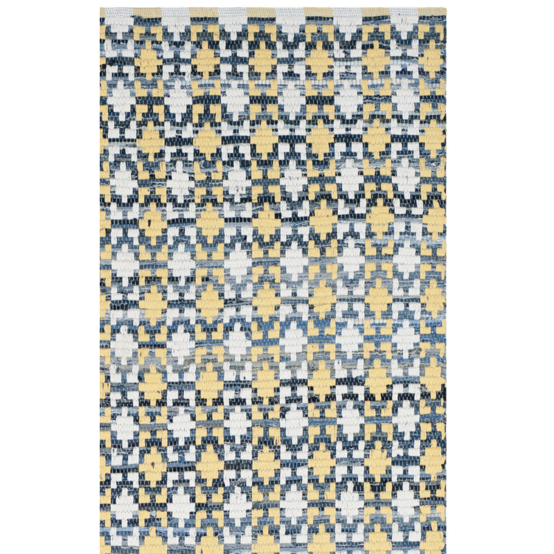 Tapis en coton tissé à la main Aitken, Carré 4 pi
