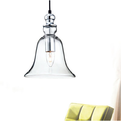 Aitkin 1 - Light Chrome LED Bell Pendant