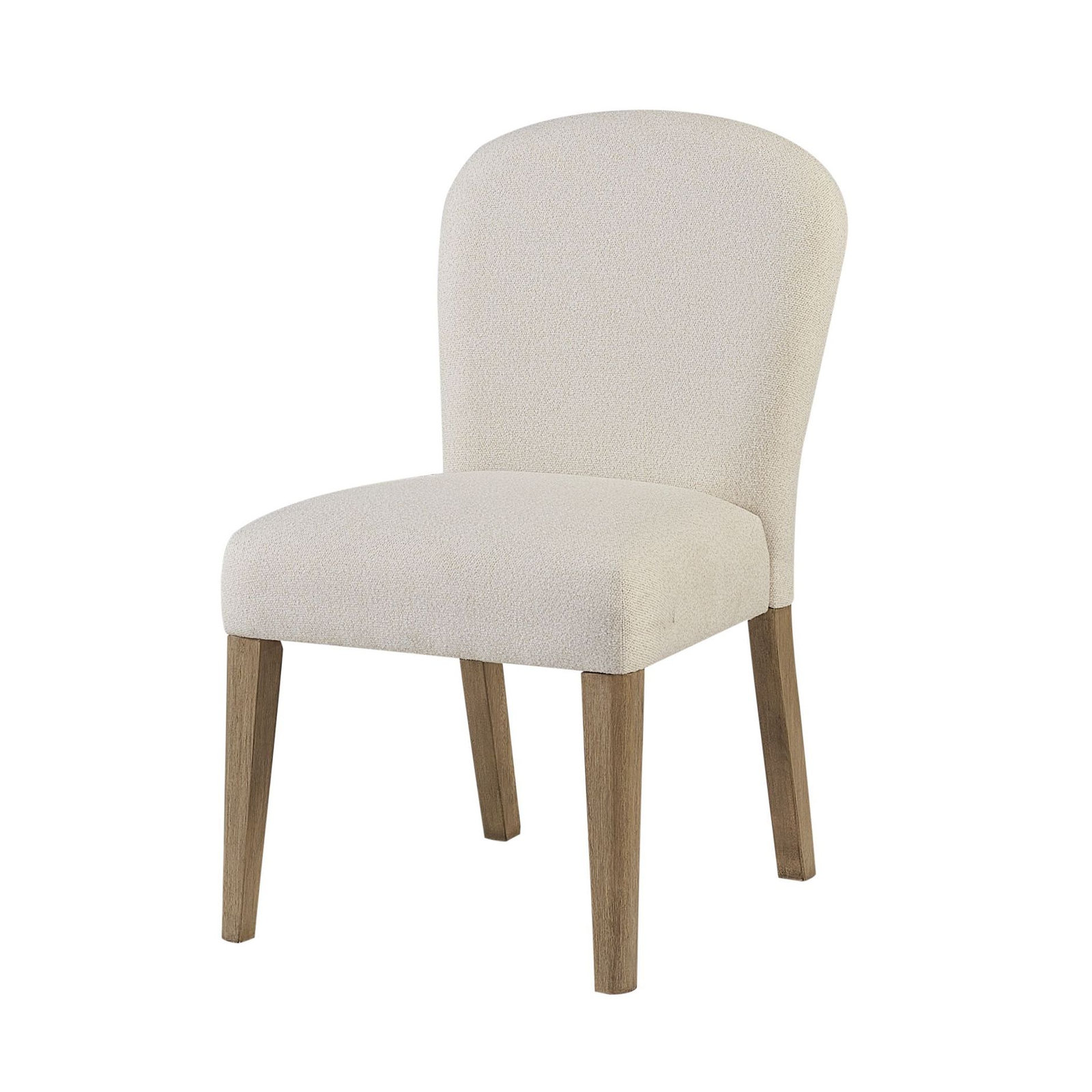 Marielle Upholstered Arch Dining Chair, Toffee/White Sand, Beige Wood