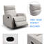 Fauteuil oscillant et oscillant manuel Madaras de 30,3 po de largeur