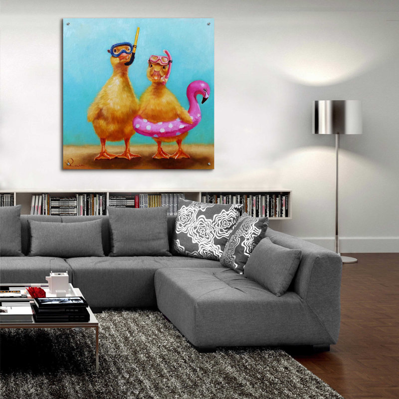 «Pool Party» par Lucia Heffernan, art mural en verre acrylique, H 36 po x l 36 po x P 0,2 po