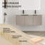 Meuble-lavabo double 48 po avec plateau en résine-344946028
