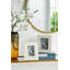 Cadre photo décoratif en similicuir blanc 8,3 po x 10 po, ouverture 4,5 po x 6,5 po-310931068-310931010