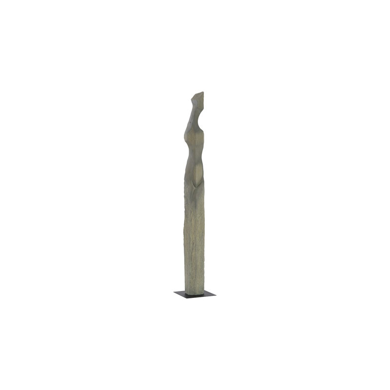 White Stone Cast Women Statue, Gray