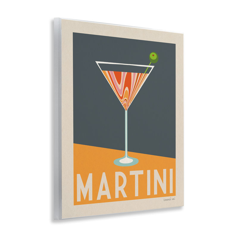  Art rétro sur plaque Martini tourbillonnant par Danhui Nai