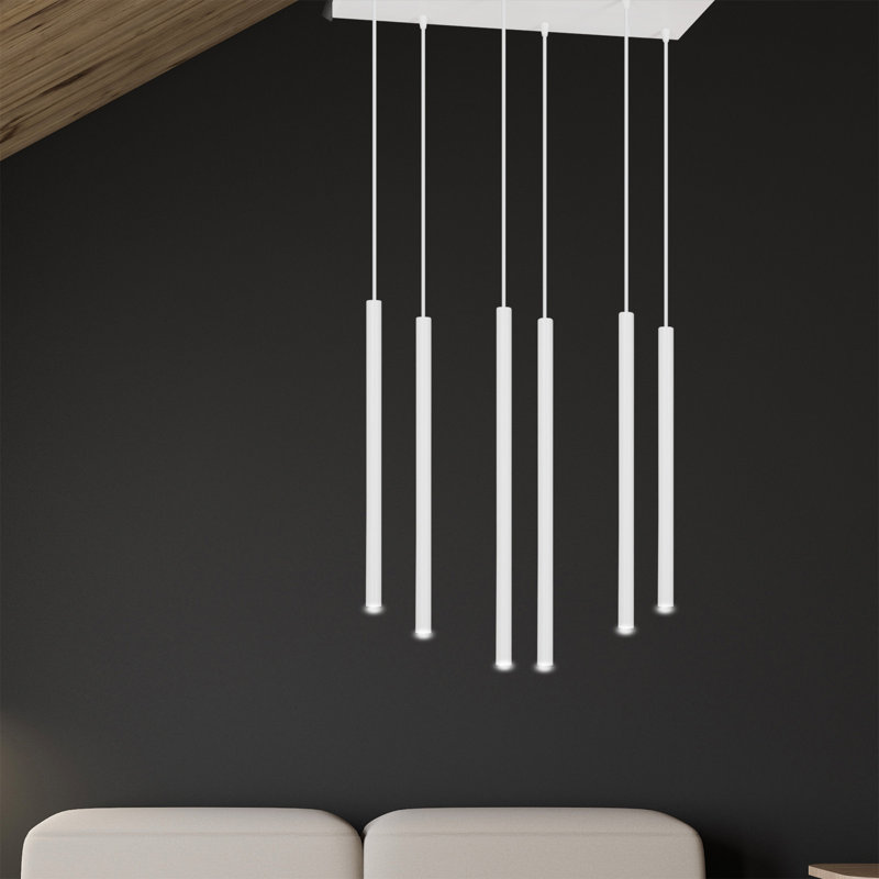 Anna-Leigh 6 - Light Cluster Pendant, White