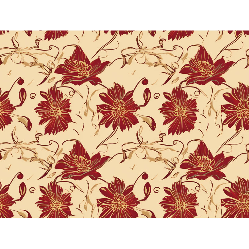 Motif floral de rideaux de fenêtre dorés - 6025, L 20 po x L 82 po