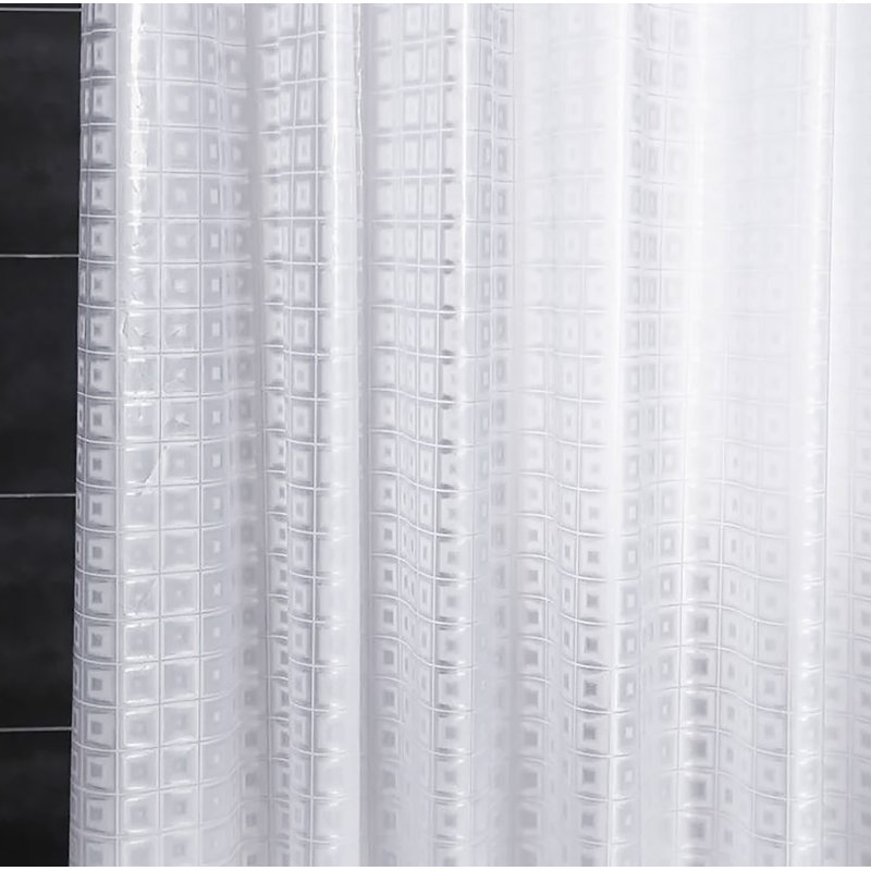 Doublure de rideau de douche Jhaylen, Transparent