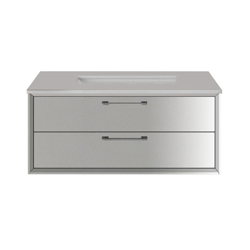 Gemelli 30'' W Single Stone Vanity Top, Polished White