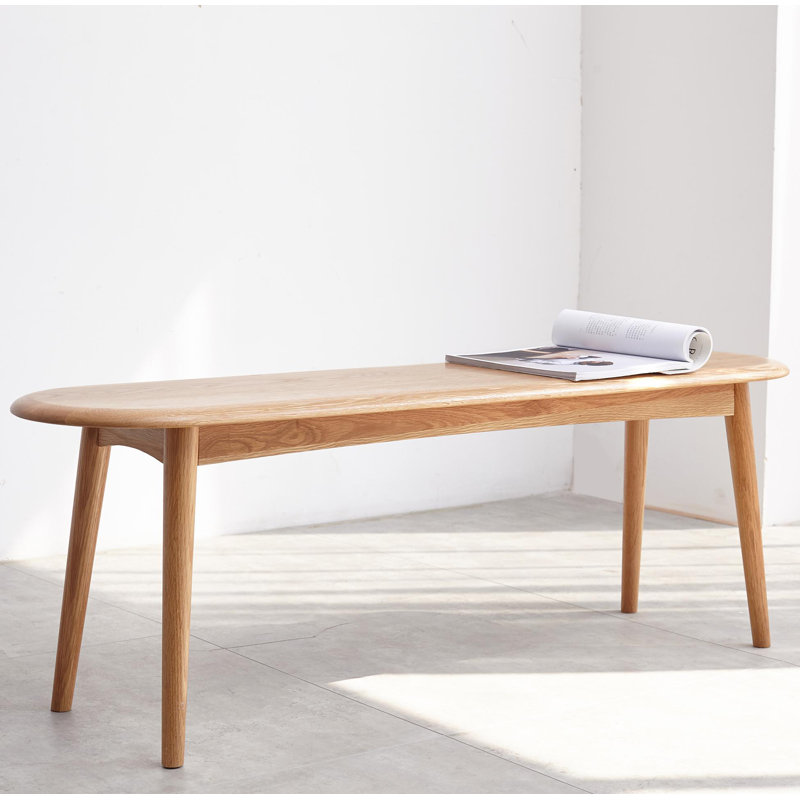 39.37" W Wood Bench, Oak
