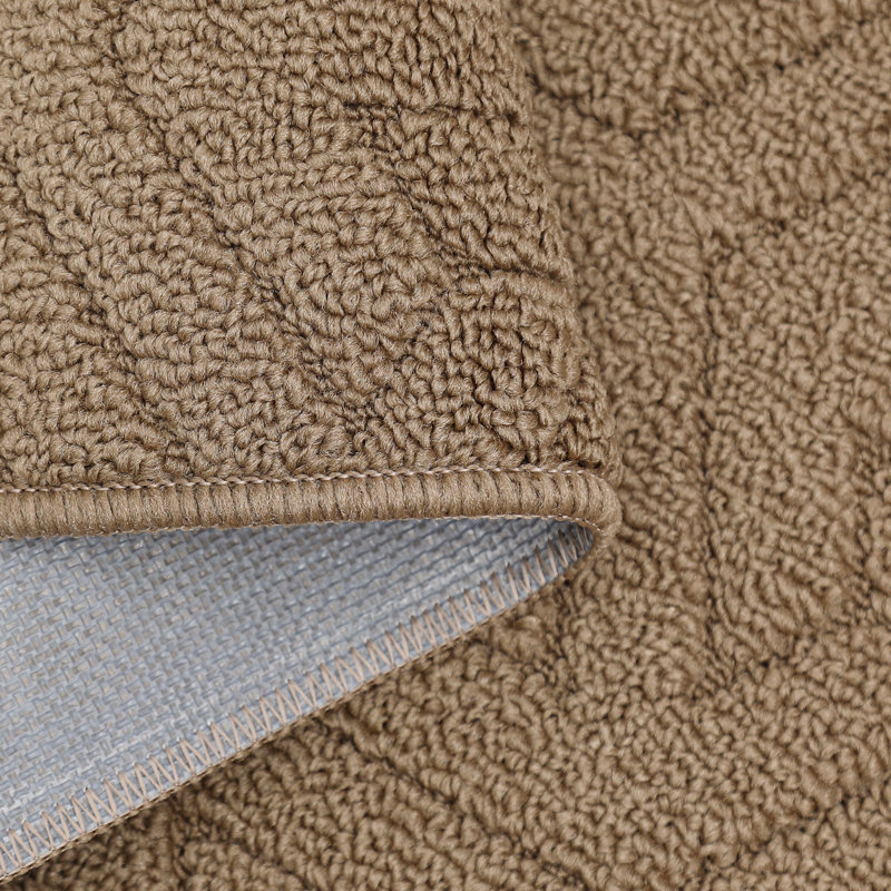 Tapis d'entrée antidérapant Ebern Designs, L 32 po x L 47 po, Brun