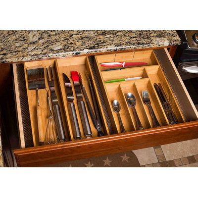 BirdRock Home 2 pc Bamboo Drawer Organizer