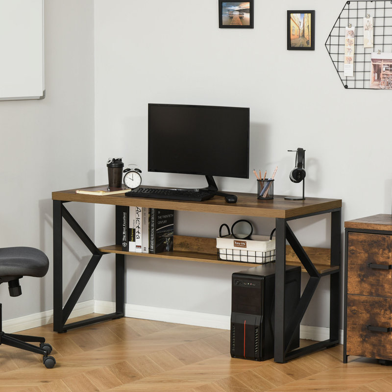 Bureau Arthor, H 30 po x l 55 po x P 23,5 po, Brun foncé