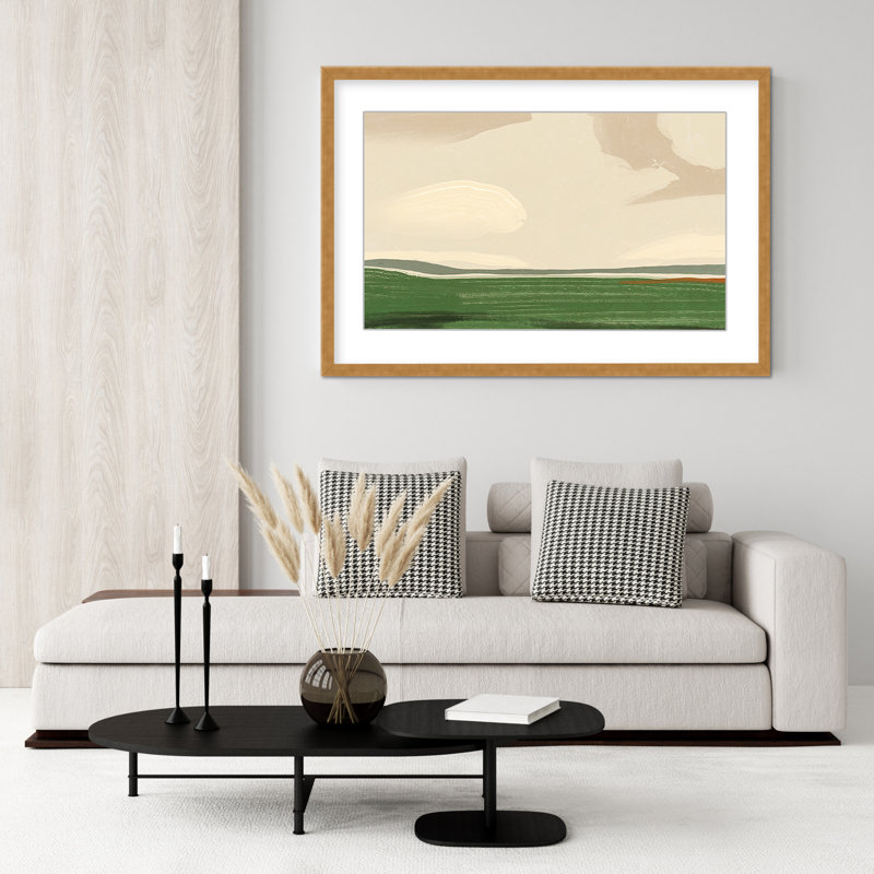 Nature Inspired Ethereal Horizons: Sky And Field In Grand Scale, 24" H x 30" W