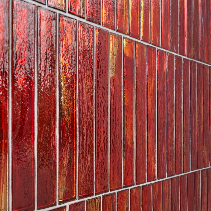 Komorebi 2x12 Brick Polished Glass Subway Tile