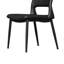 Ensemble de 2 chaises de salle à manger en similicuir noir, siège et dossier ergonomiques, pour la maison et le bureau. Design élégant.
