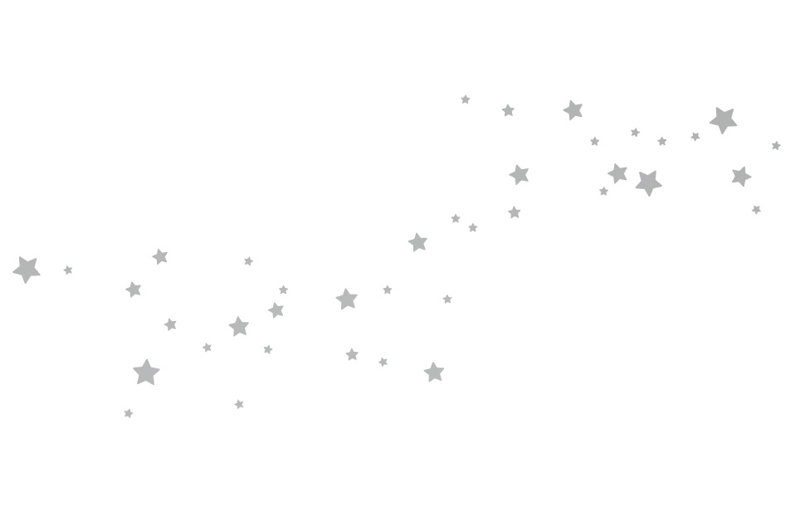 Décalcomanie murale en forme de lait galaxie, H 15 po x l 35 po x P 0,01 po, Argent