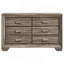 Commode de rangement Mid-Century à 6 tiroirs-89954668