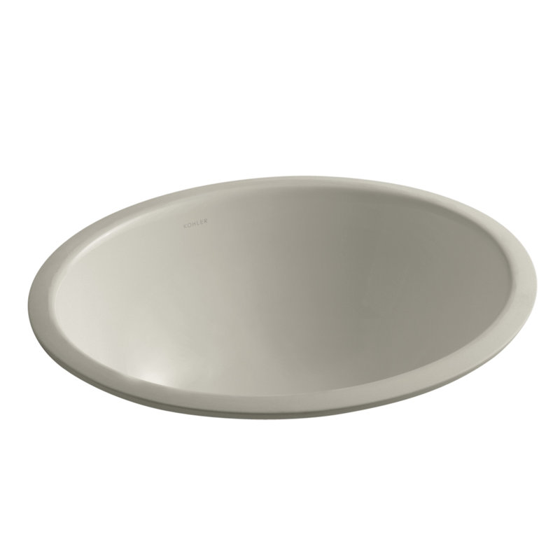 Caxton Ceramic Oval Undermount Bathroom Sink, Sandbar