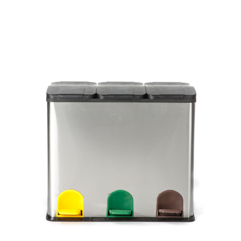 Metal Step On Recycling Bin - 60L